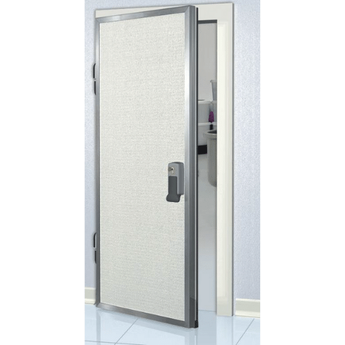 hinged door
